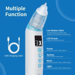 Electric Baby Nasal Aspirator, Rechargeable Nose Sucker for Baby, Adjustable 3 Levels Suction, Booger Sucker for Baby with 8 Light Modes & Adjustable Volume Nursery Rhymes - Image 5